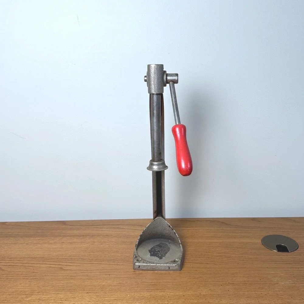 Vintage Industrial Cast Iron Bottle Capper Made in‎ USA Red Handle
